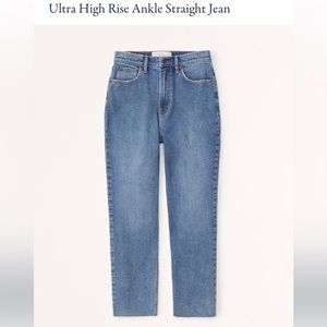 Abercrombie & Fitch ultra high rise ankle straight jean